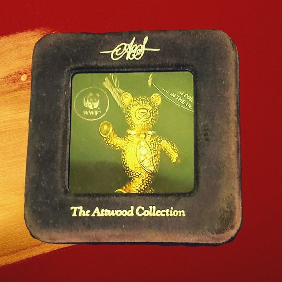 The Attwood Collection-Vintage A&S Signed Gold Plated & Crystal Teddy Bear B… - Picture 2 of 5